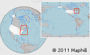 Gray Location Map of ZIP code 00183, highlighted country, highlighted county, within the entire country, hill shading