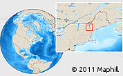 Shaded Relief Location Map of ZIP code 00183
