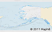 Classic Style 3D Map of Alaska, single color outside