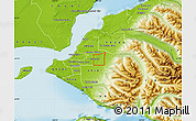 Physical Map of ZIP code 99504