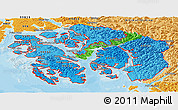 Political Shades Panoramic Map of ZIP codes starting with 999