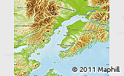 Physical Map of Kenai Peninsula Borough