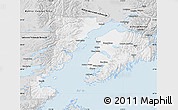 Silver Style Map of Kenai Peninsula Borough