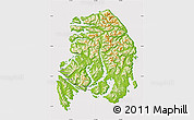 Physical Map of Ketchikan Gateway Borough, cropped outside