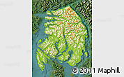 Physical Map of Ketchikan Gateway Borough, satellite outside