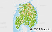 Physical Map of Ketchikan Gateway Borough, single color outside
