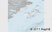 Gray 3D Map of Kodiak Island Borough