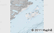 Gray Map of Kodiak Island Borough