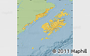 Savanna Style Map of Kodiak Island Borough, single color outside