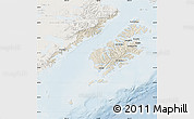 Shaded Relief Map of Kodiak Island Borough, lighten