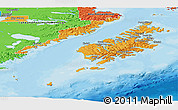 Political Panoramic Map of Kodiak Island Borough