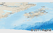 Shaded Relief Panoramic Map of Kodiak Island Borough