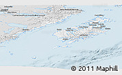 Silver Style Panoramic Map of Kodiak Island Borough
