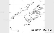 Blank Simple Map of Kodiak Island Borough, cropped outside