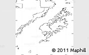 Blank Simple Map of Kodiak Island Borough, no labels