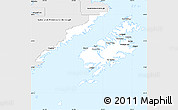 Silver Style Simple Map of Kodiak Island Borough