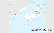 Silver Style Simple Map of Kodiak Island Borough, single color outside