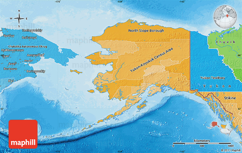 Where Is Alaska Located On The World Map United States Map