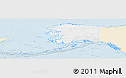 Classic Style Panoramic Map of Alaska, single color outside