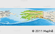 Physical Panoramic Map of Alaska, shaded relief outside