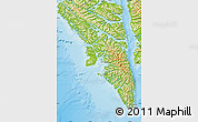 Physical Map of Sitka Borough