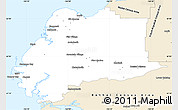 Classic Style Simple Map of Wade Hampton Census Area