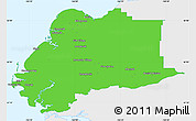 Political Simple Map of Wade Hampton Census Area, single color outside