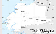 Silver Style Simple Map of Wade Hampton Census Area
