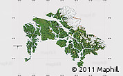 Satellite Map of Wrangell-Petersburg Census Area, cropped outside