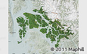 Satellite Map of Wrangell-Petersburg Census Area, lighten