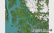 Satellite Map of Wrangell-Petersburg Census Area