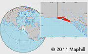 Gray Location Map of Yakutat Borough