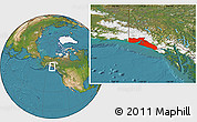 Satellite Location Map of Yakutat Borough