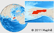 Shaded Relief Location Map of Yukon-Koyukuk Census Area