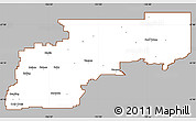 Gray Simple Map of Yukon-Koyukuk Census Area, cropped outside