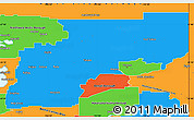 Political Simple Map of Yukon-Koyukuk Census Area