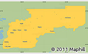 Savanna Style Simple Map of Yukon-Koyukuk Census Area, single color outside