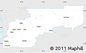 Silver Style Simple Map of Yukon-Koyukuk Census Area, single color outside