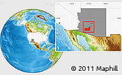 Physical Location Map of ZIP codes starting with 001, highlighted country, highlighted state