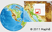 Physical Location Map of ZIP codes starting with 001, highlighted state