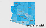 Political Shades 3D Map of Arizona, cropped outside