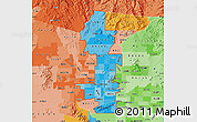 Political Shades Map of ZIP codes starting with 850