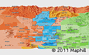 Political Shades Panoramic Map of ZIP codes starting with 850