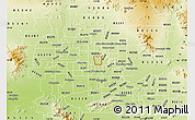 Physical Map of ZIP code 85021