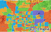 Political 3D Map of ZIP code 85022