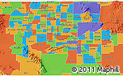 Political 3D Map of ZIP code 85034