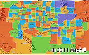 Political 3D Map of ZIP code 85040