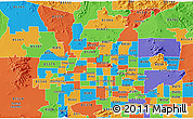 Political 3D Map of ZIP code 85053