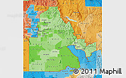 Political Shades Map of ZIP codes starting with 852