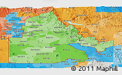 Political Shades Panoramic Map of ZIP codes starting with 852